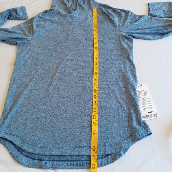 Lululemon  Heathered Regatta Blue Drysense hoodie Size Medium NWT - Picture 7 of 12